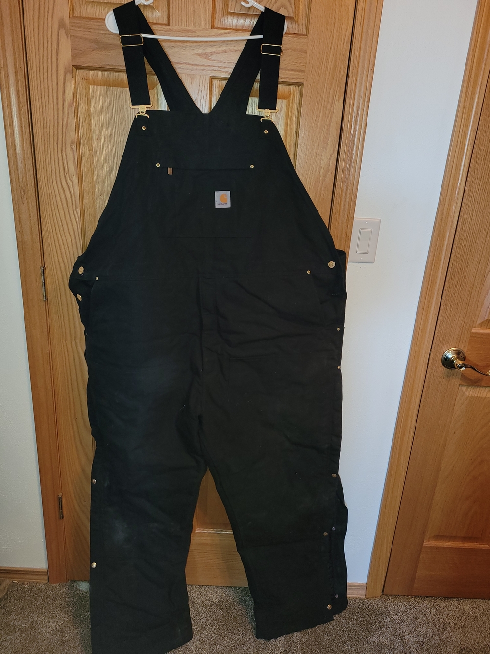 Carhartt Black Men's Canvas Bib Overalls